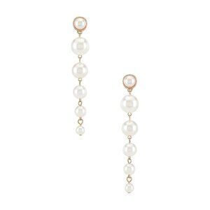 SHASHI Pearl Drop Earrings Gold & Pearl Womens Size OS